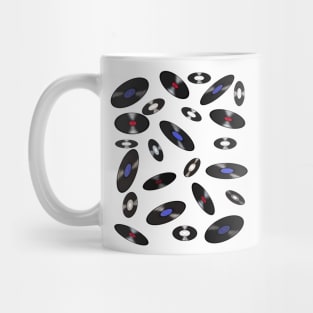 Vinyl Records (White Background) Mug